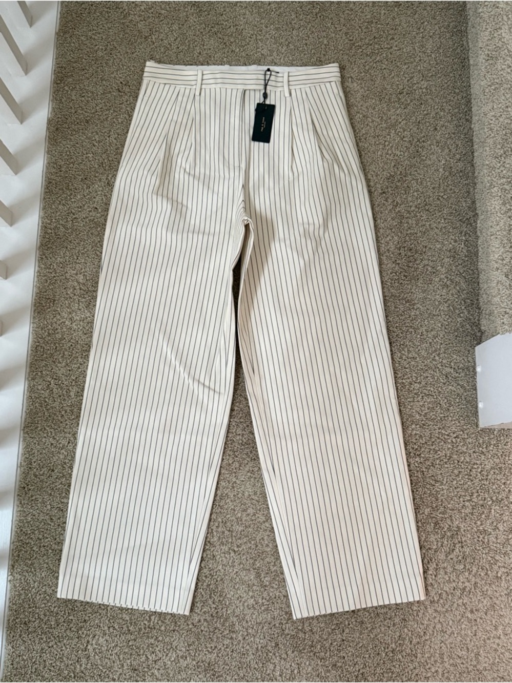 NWT Rag and Bone Marianna Ponte Stripe Pants Size M - Picture 2 of 5